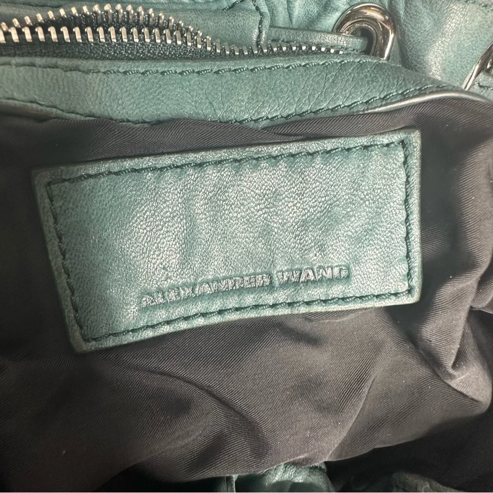Alexander Wang Supple Lambskin Marti Convertible Moto Backpack Bag turquoise